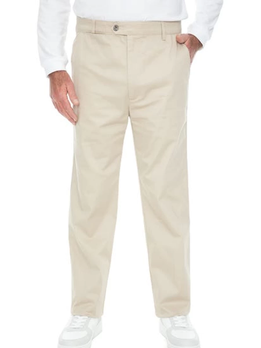 Men's Lightweight Beige Chinos by Traders - Regular Fit Casual Trousers