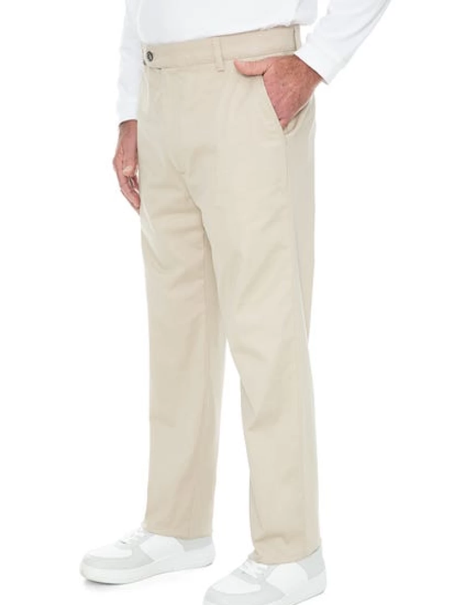Men's Lightweight Beige Chinos by Traders - Regular Fit Casual Trousers