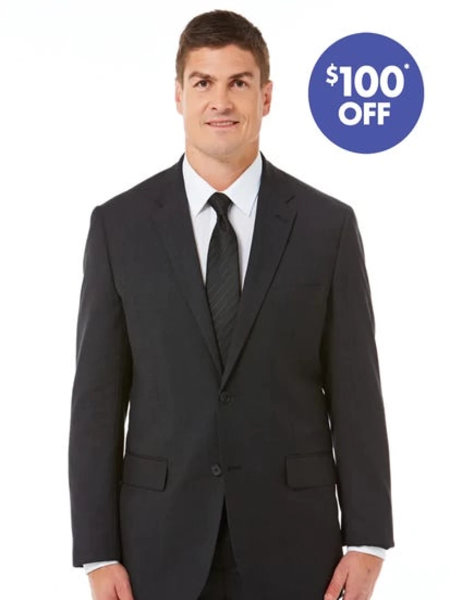 "Robert Huntley Men's Grey Regular Fit Suit Jacket for Business & Formal Wear"