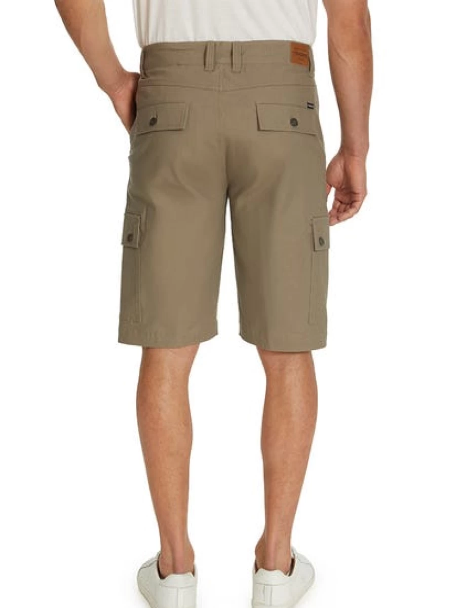 Men's Stretch Canvas Cargo Shorts in Khaki by Traders