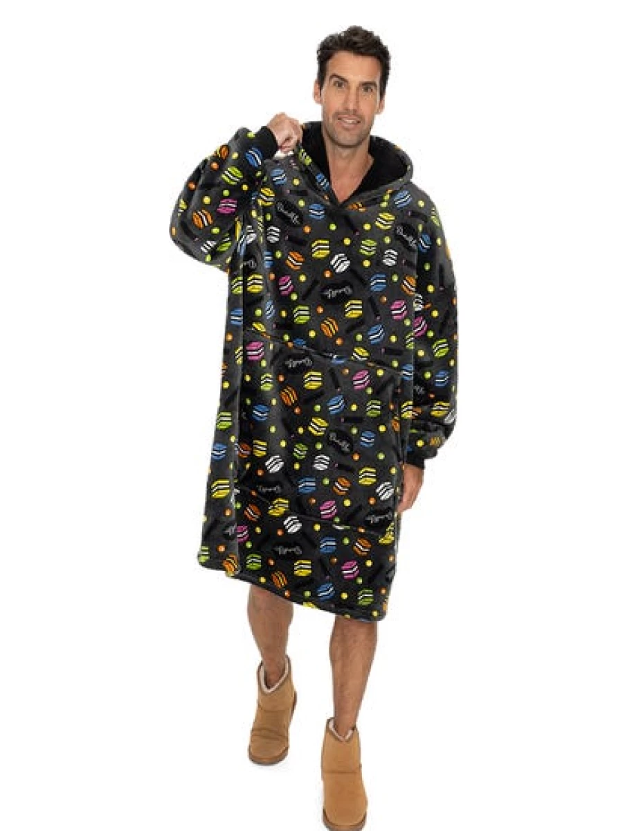 Darrell Lea Liquorice Allsorts Hooded Blanket for Men - Soft Licensed Snuggle Throw