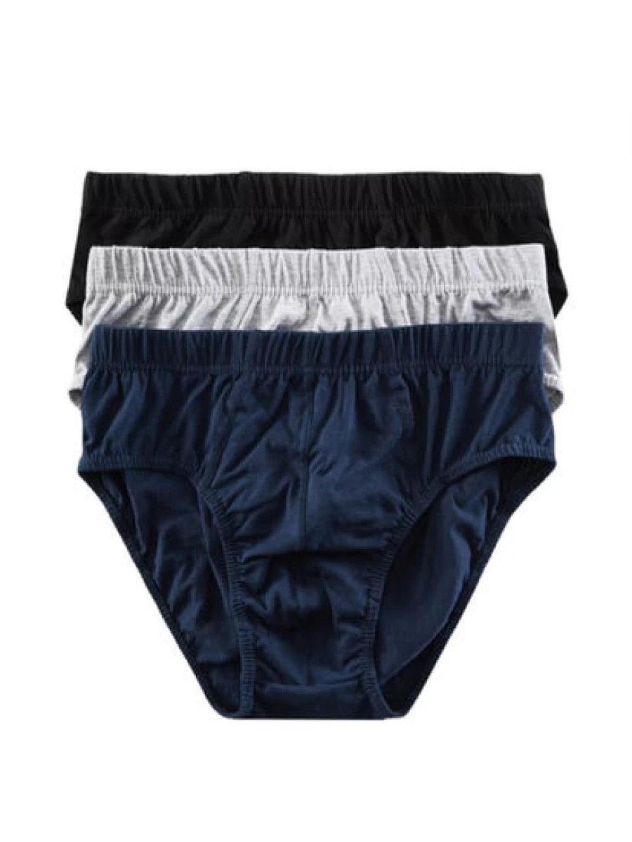 Lowes Men's Plain Hipster Briefs Neutral 3-Pack Underwear