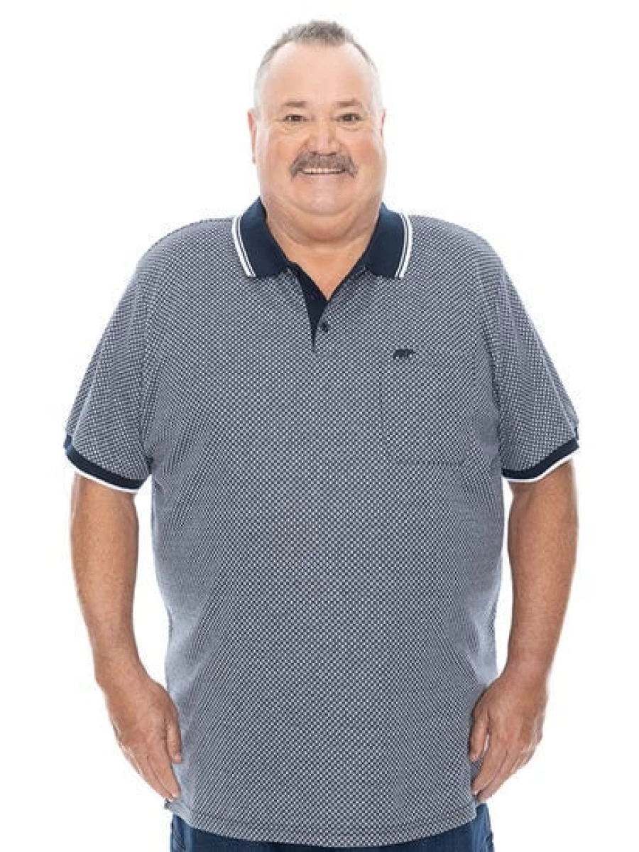 Built N Fit Men's Navy Blue Stylish Polo Shirt - Big & Tall Fashion Top
