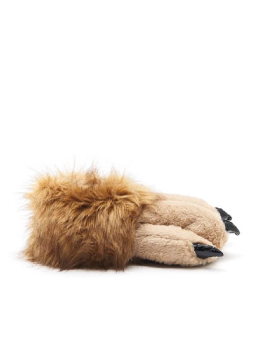 Lowes Men's Paw Character Plush Slippers - Soft Animal-Themed House Shoes