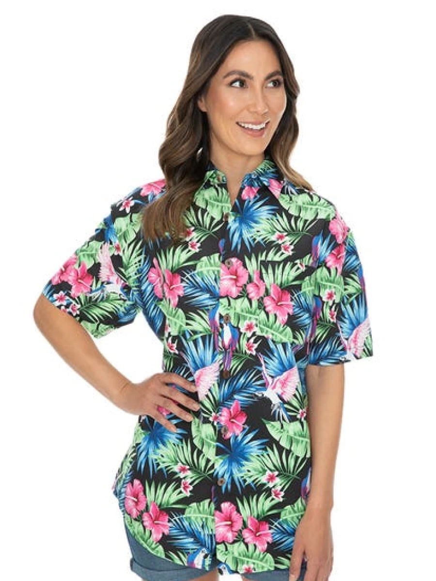 Lowes Tropical Parrot Hawaiian Shirt for Men and Women - Vibrant Aloha Shirt