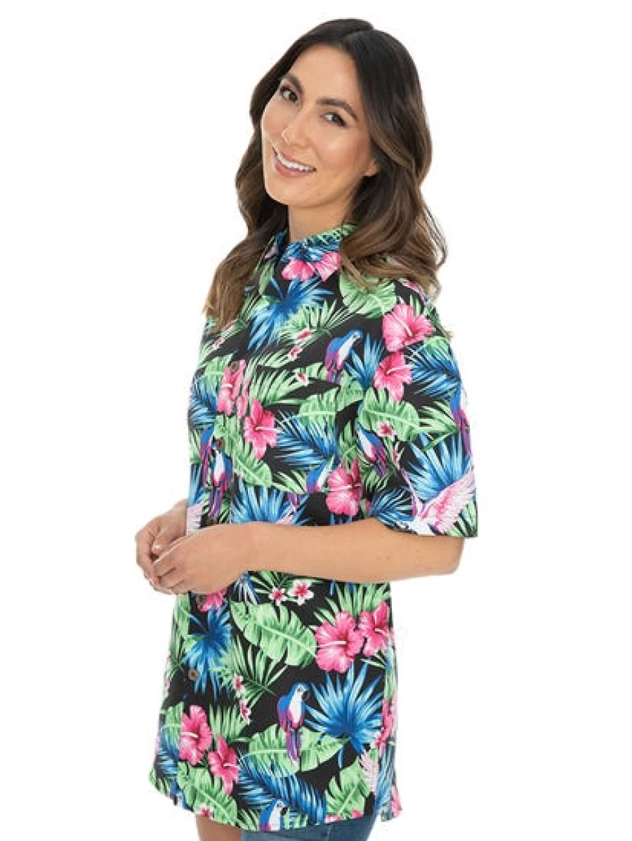 Lowes Tropical Parrot Hawaiian Shirt for Men and Women - Vibrant Aloha Shirt