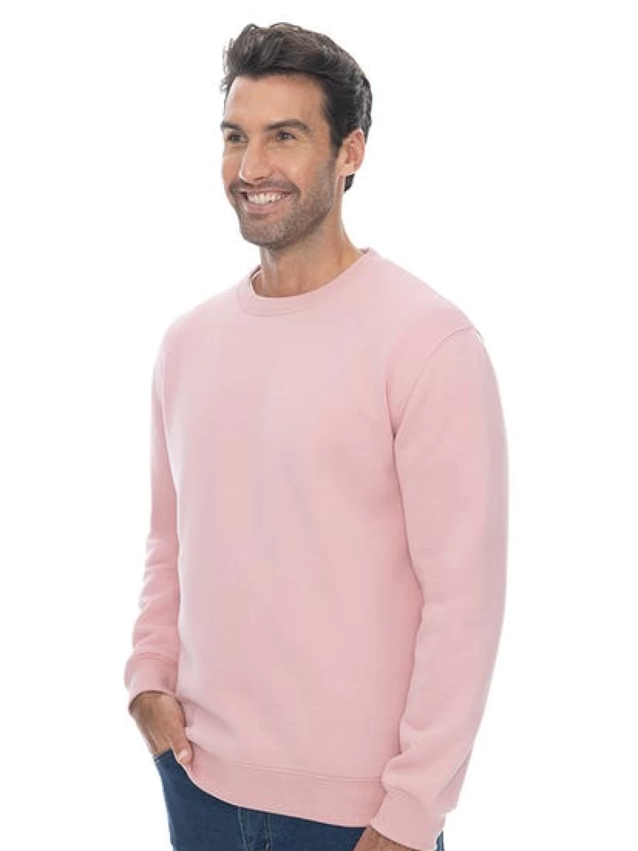 Lowes Men's Fleece Sloppy Joe Sweatshirt in Pastel Pink - Cozy Casual Pullover