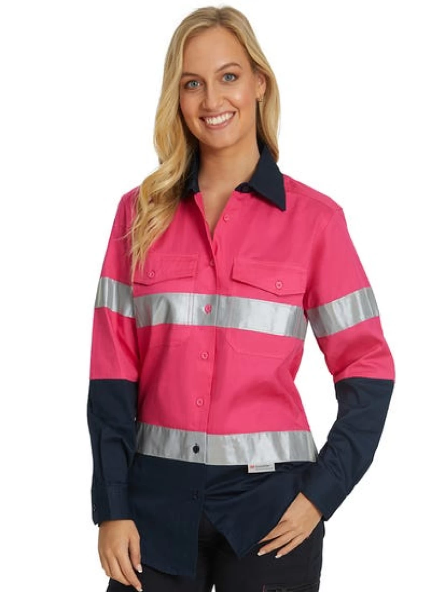 Lowes Men's Pink & Navy High Visibility Safety Shirt