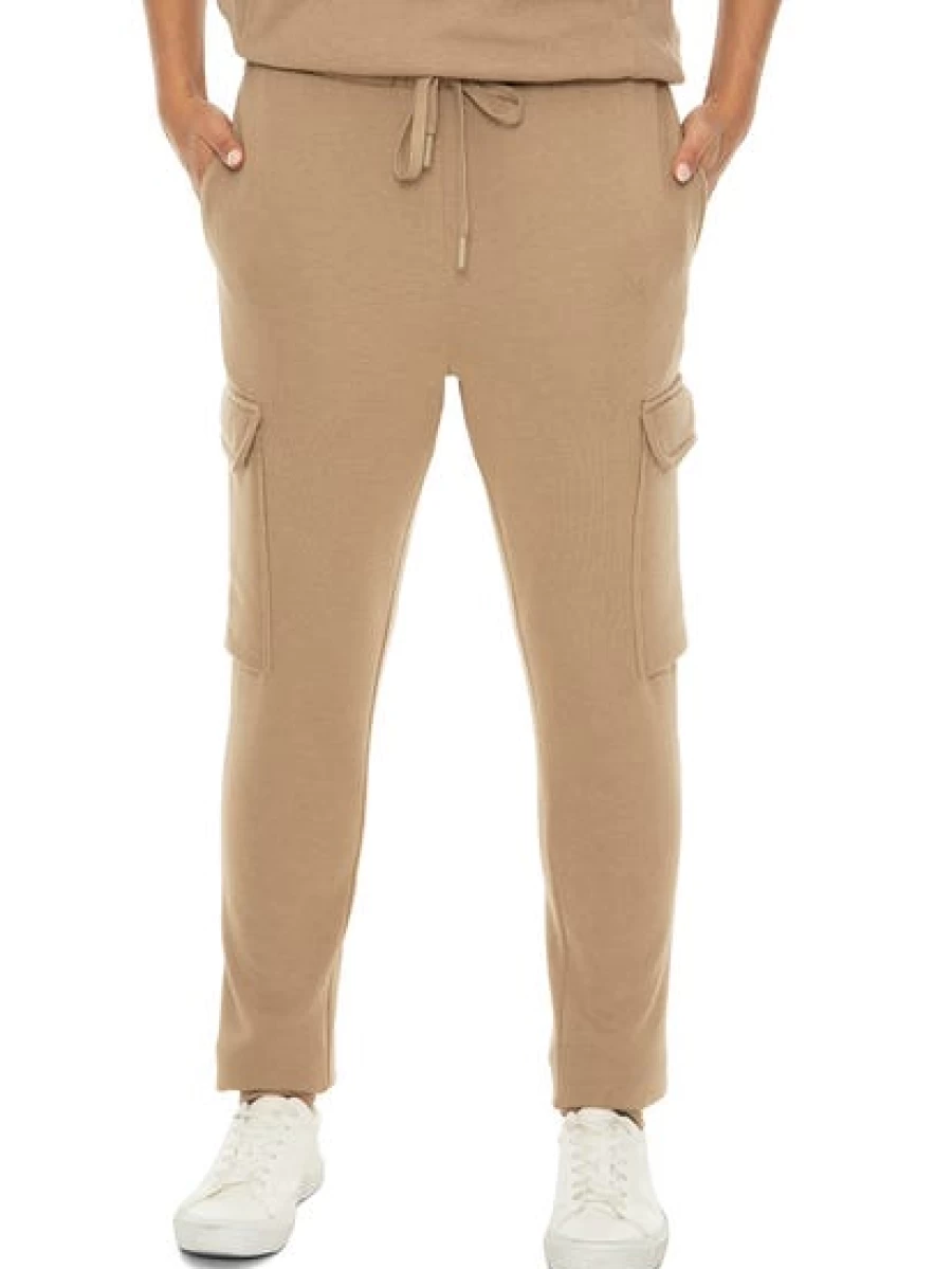 Lowes Men's Brown Fleece Cargo Skinny Track Pants