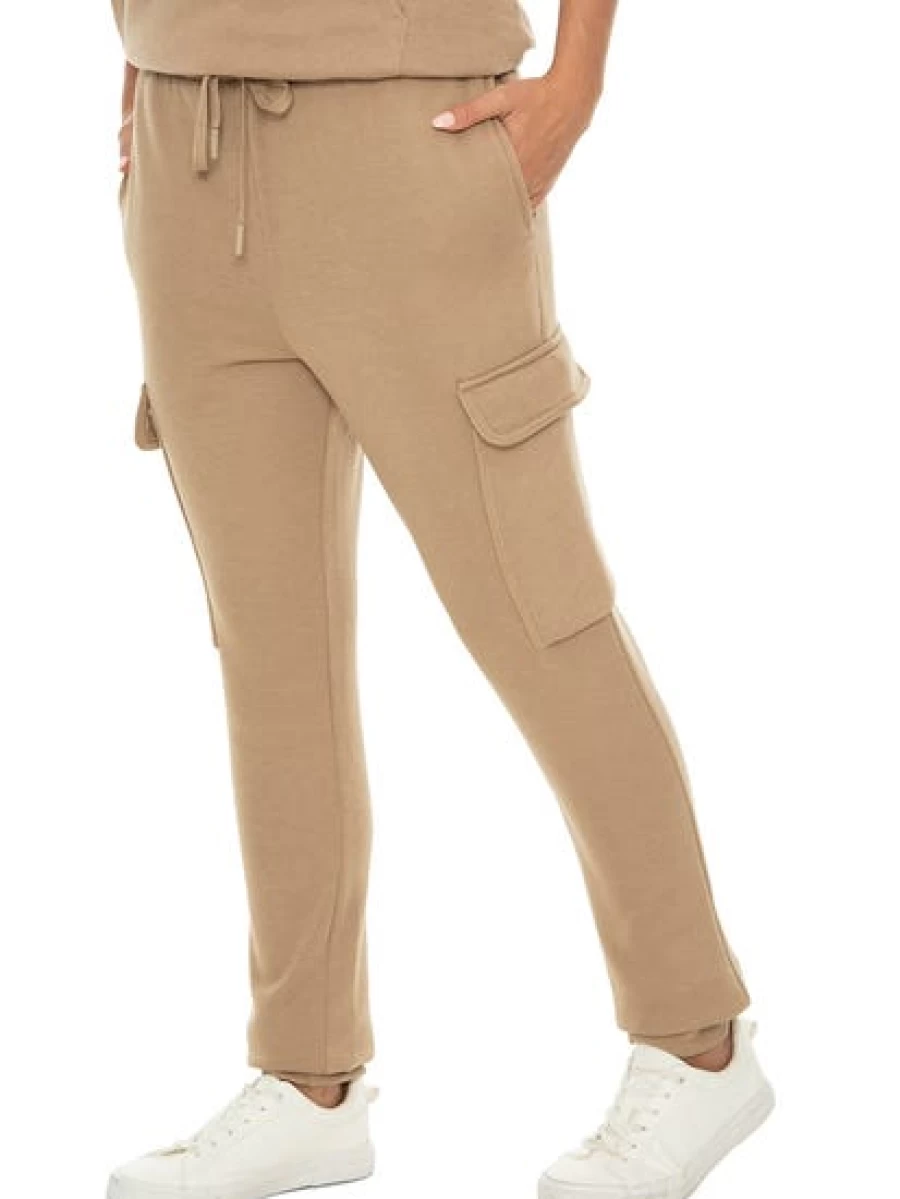 Lowes Men's Brown Fleece Cargo Skinny Track Pants
