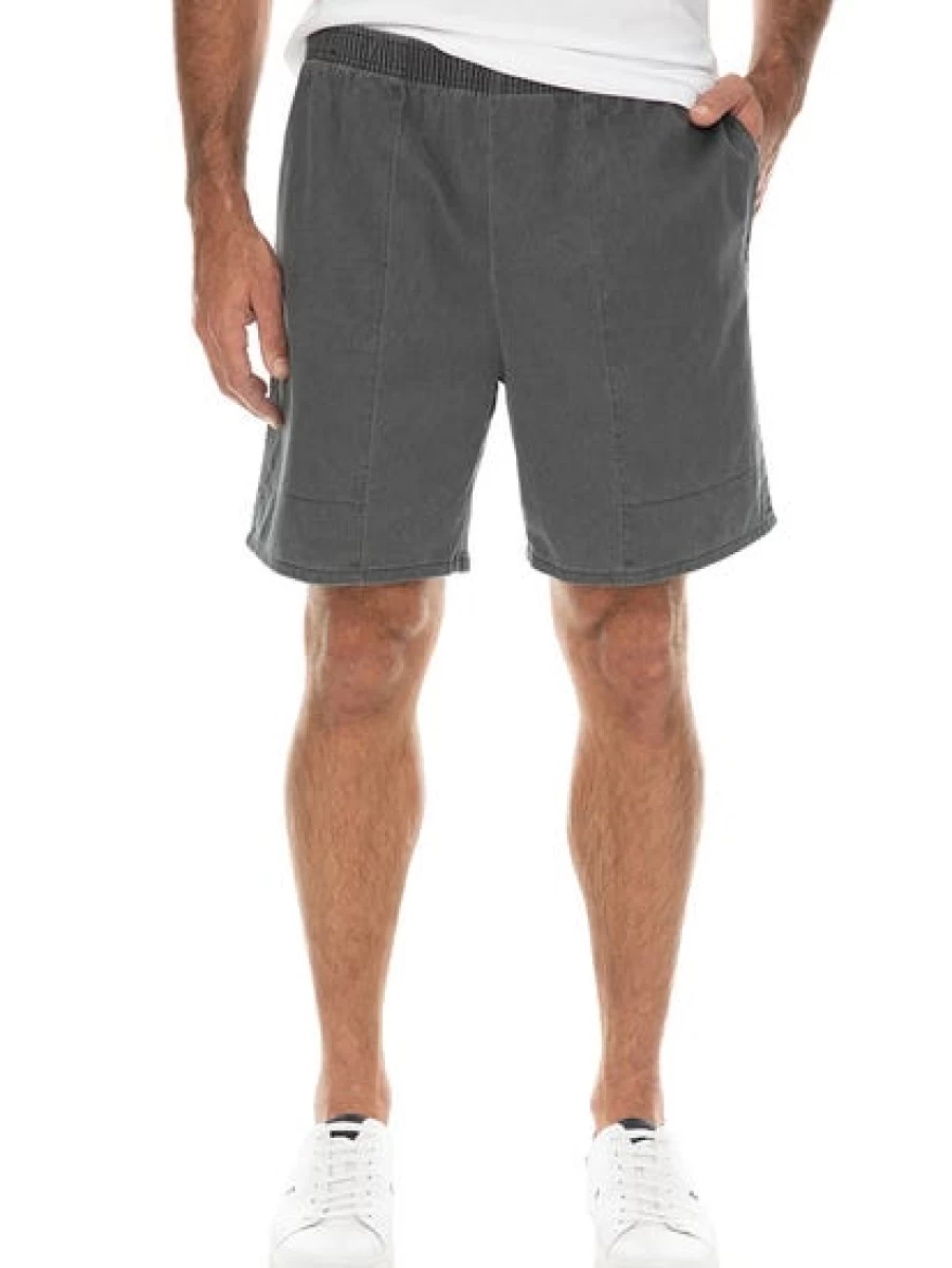 Men's Ruggers Cotton Shorts - Comfortable Charcoal Casual Shorts for Men