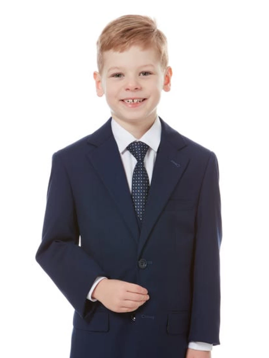 Huntley & Sons Men's Indigo Blue Suit Blazer - Classic Formal Jacket for Men