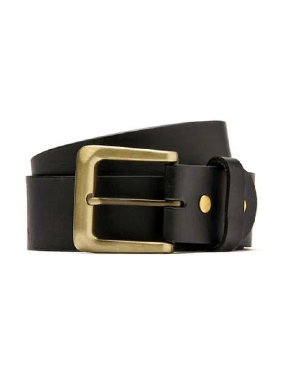 Lowes Men's Black Genuine Leather Belt for Traders - Premium Quality Dress & Casual Strap