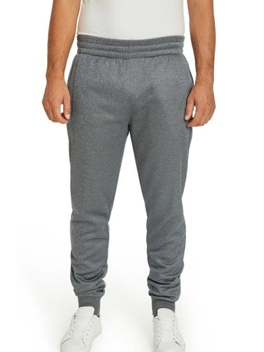 Lowes Men's Grey Knit Fleece Slim-Fit Jogger Pants for Comfort & Style