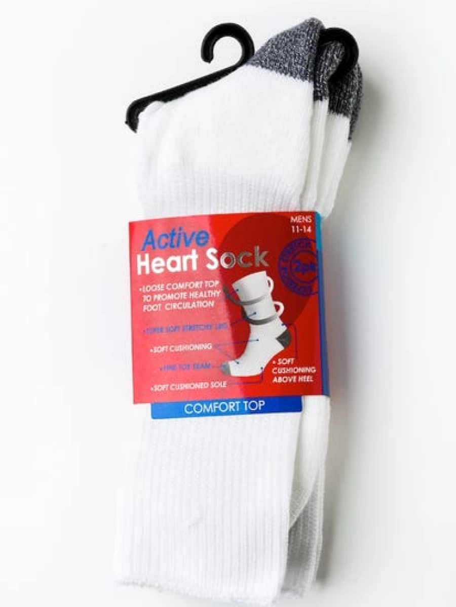 Lowes Men's Active Heart Socks for Comfort & Support