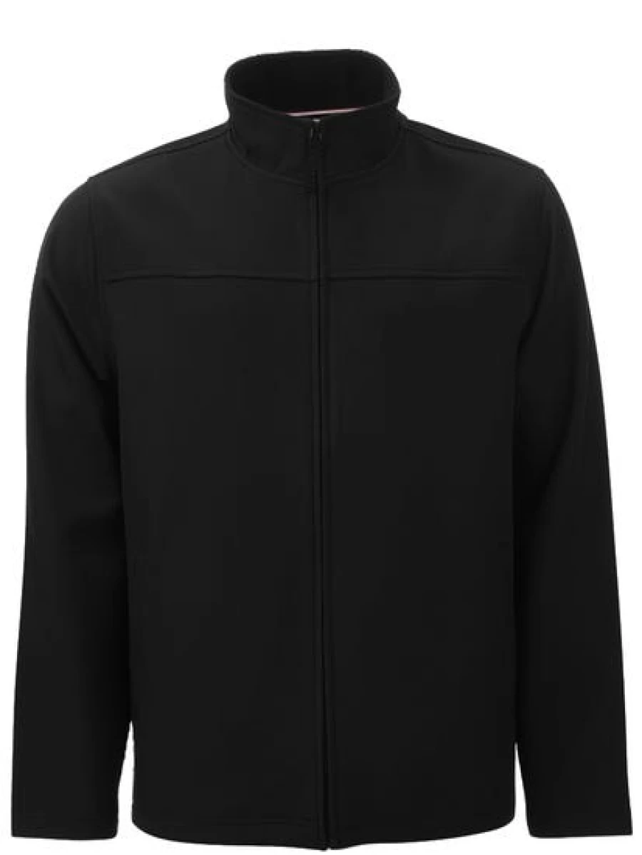 Iconic Soul Men's Black Soft Shell Jacket - Lightweight Waterproof Windbreaker for Outdoor Activities