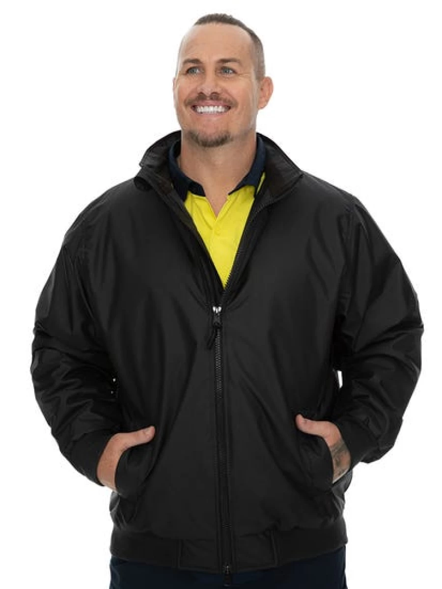 Lowes Men's Black Bomber Jacket - Lightweight Security Style Outerwear