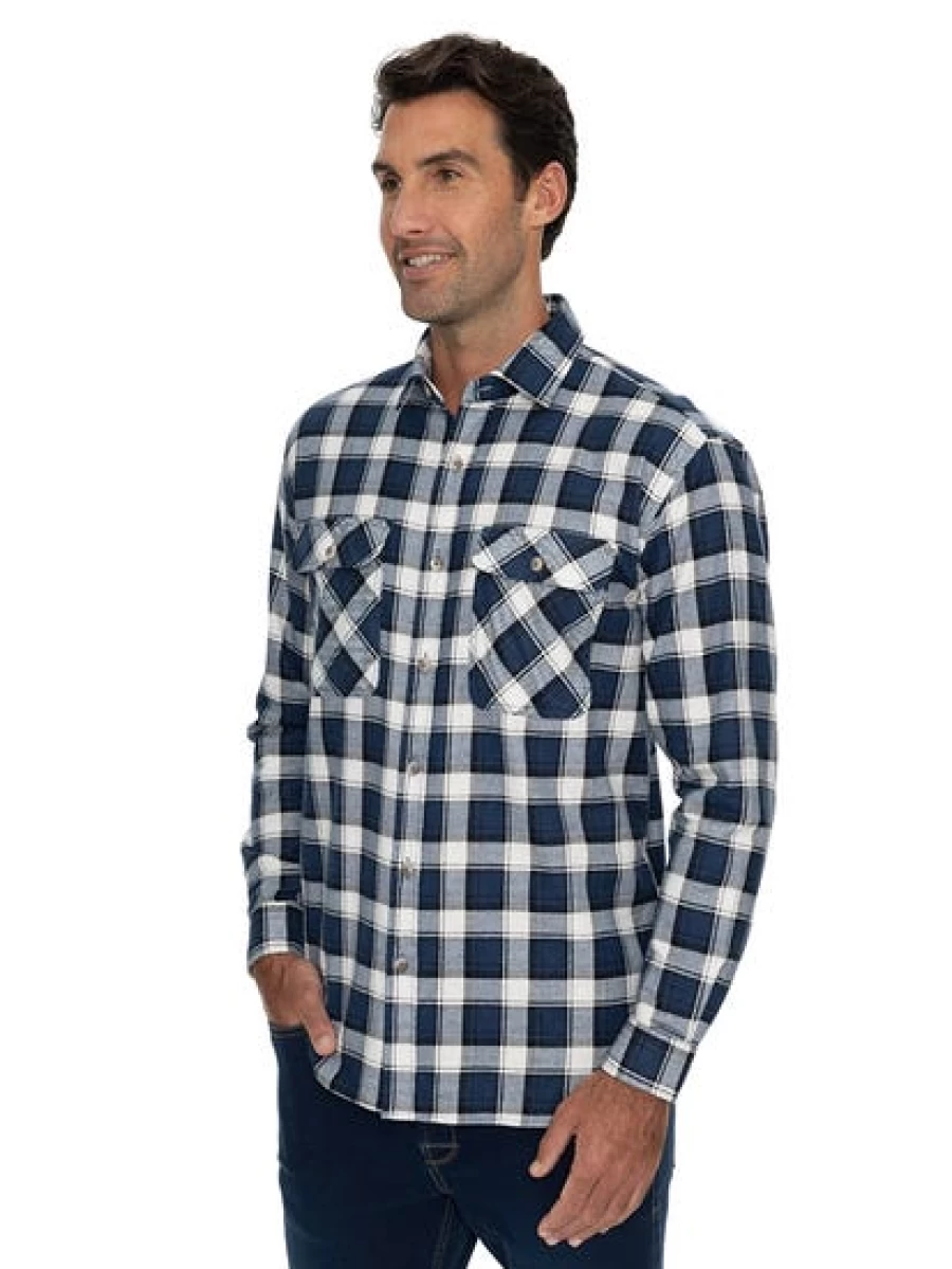 Lowes Unisex Blue Flannel Shirt - Soft & Comfortable Casual Wear