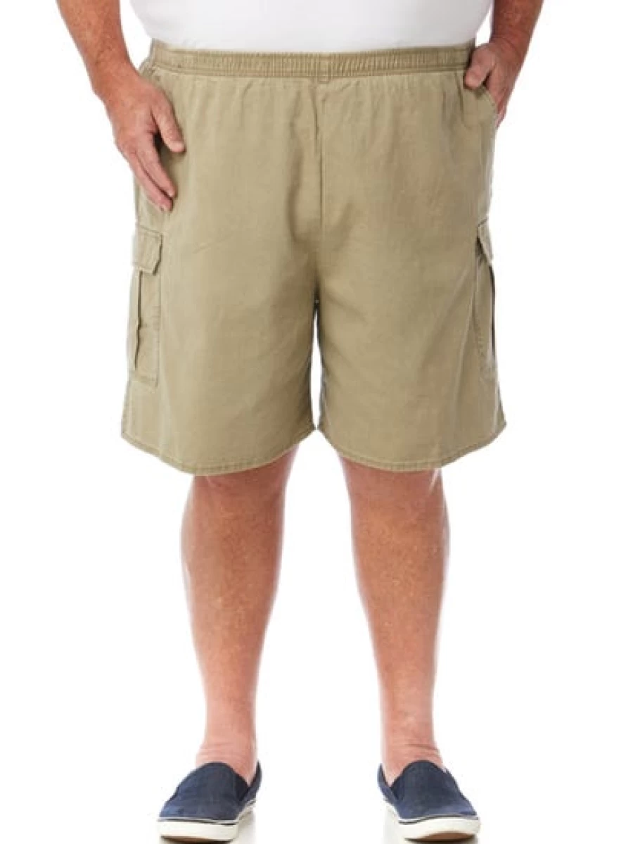 Lowes Men's Beige Ruggers Original Pigment Dyed Cargo Shorts - Durable & Stylish Casual Wear