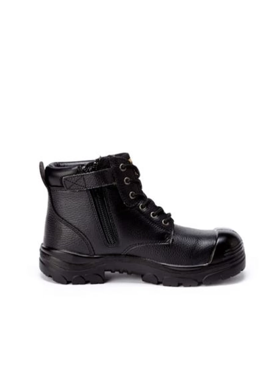 Lowes Men's Hard Yakka Black Gravel Side Zip Work Boots