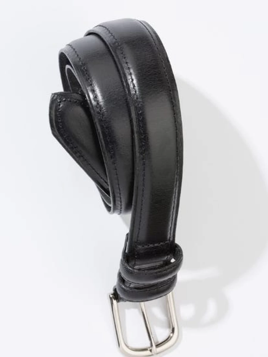 "Traders Men's Black Genuine Leather Belt for Jeans - Premium Quality"