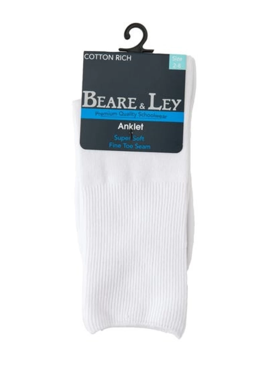 Lowes Men's White Comfort Ankle Socks - Soft Breathable Athletic Socks for Everyday Wear