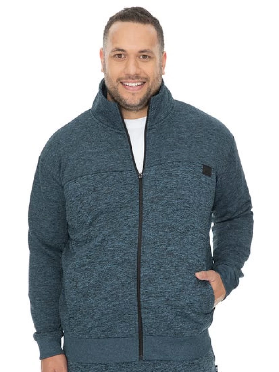 BUILT N FIT Men's Heavyweight Denim Jacket with Zip Closure - Big & Tall Sizes