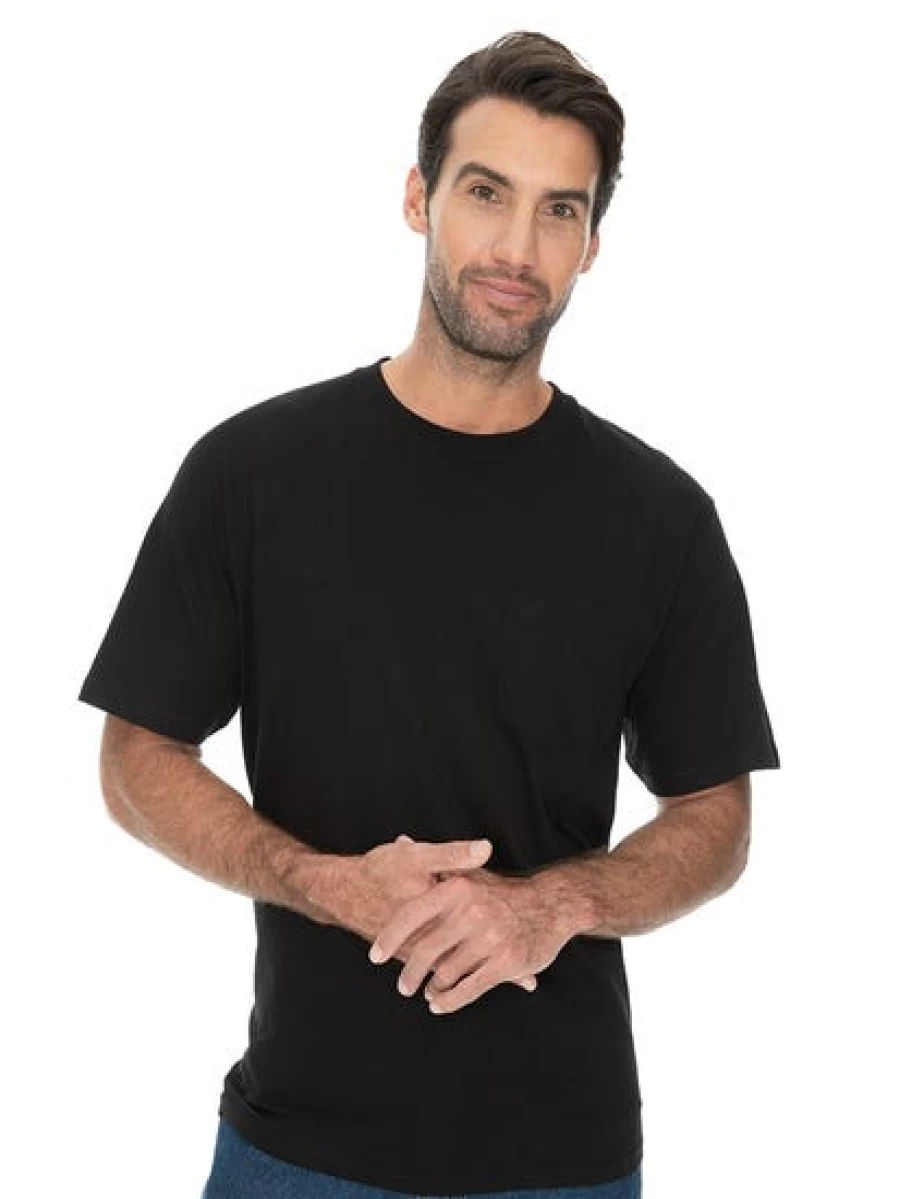 Lowes Men's Cotton Jersey Regular Fit Black T-Shirt
