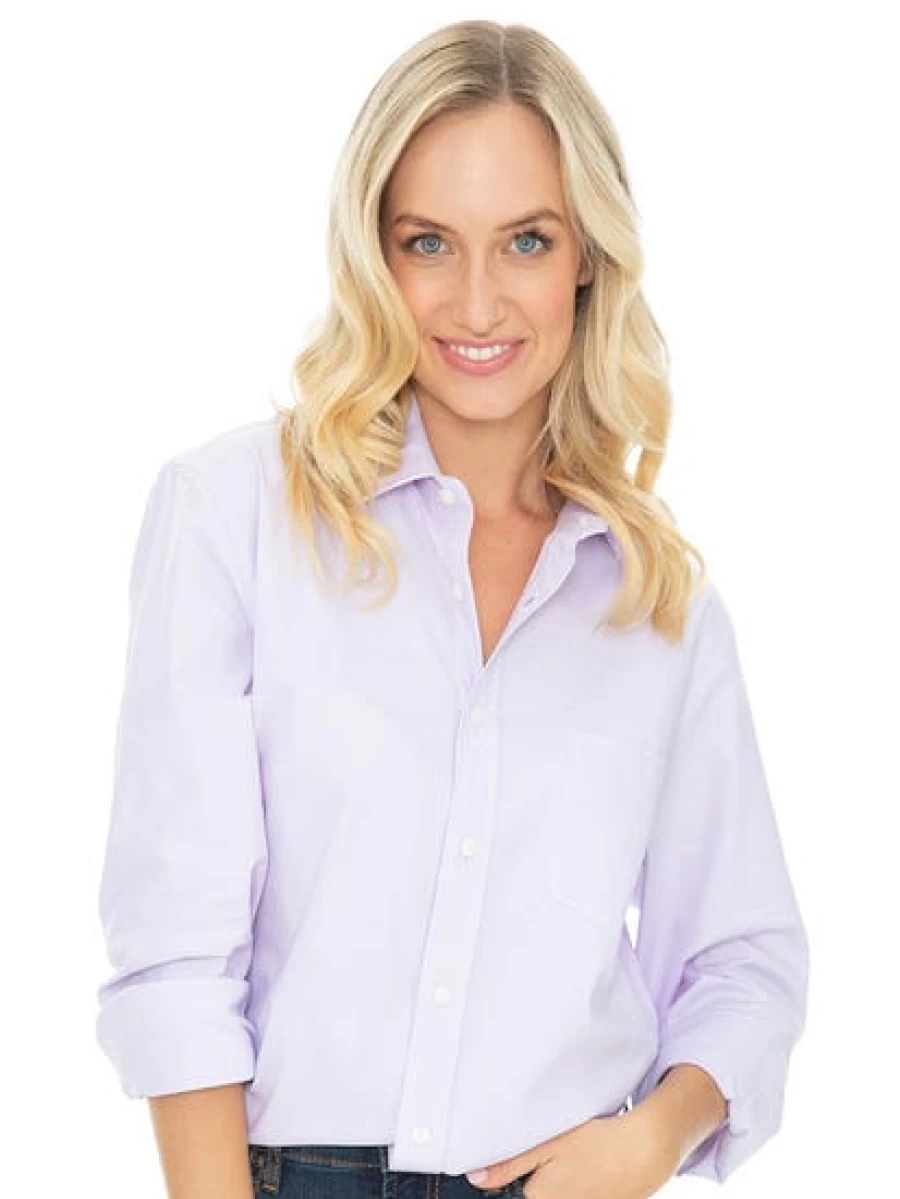 Men's Manhattan Purple Checkered Business Shirt - Formal Office Wear