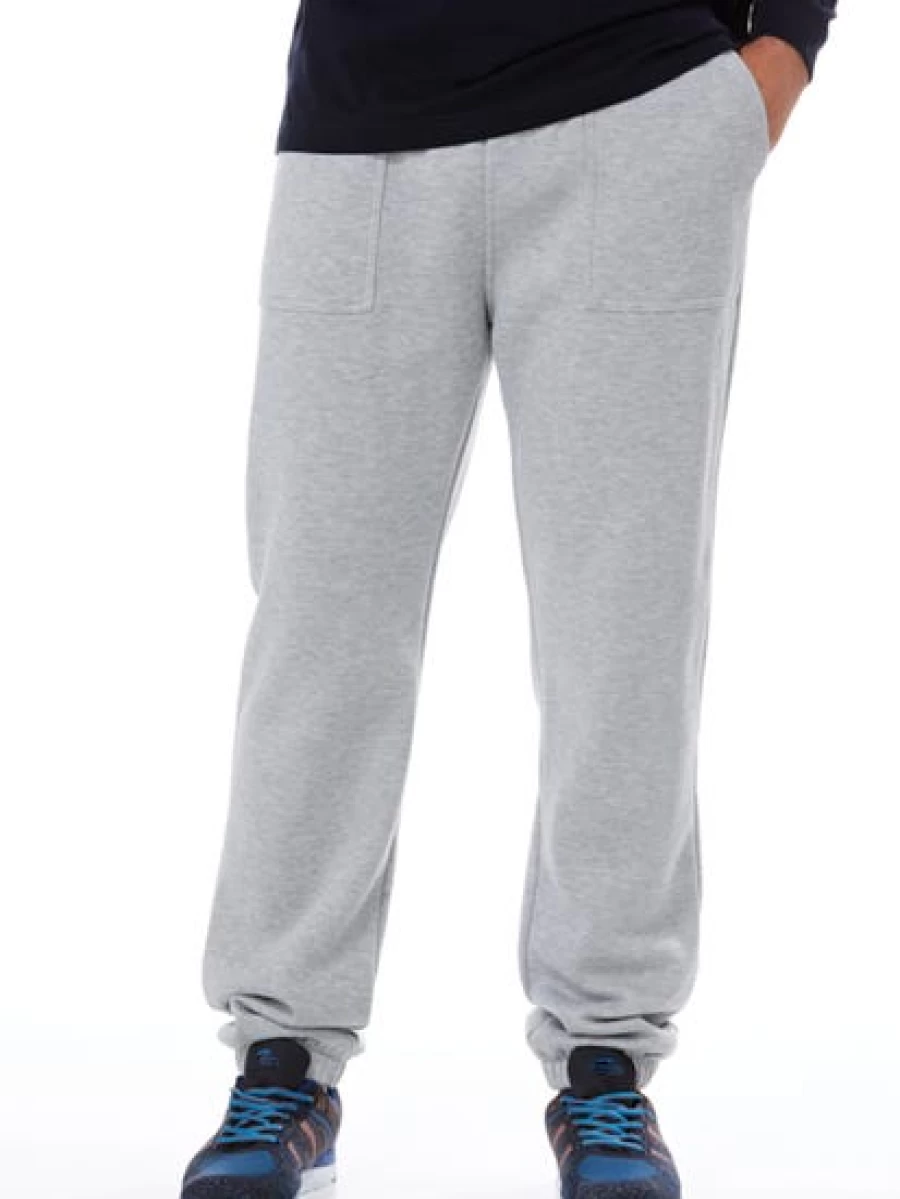 Lowes Men's Grey Relaxed Fit Fleece Jogger Pants for Comfort & Style