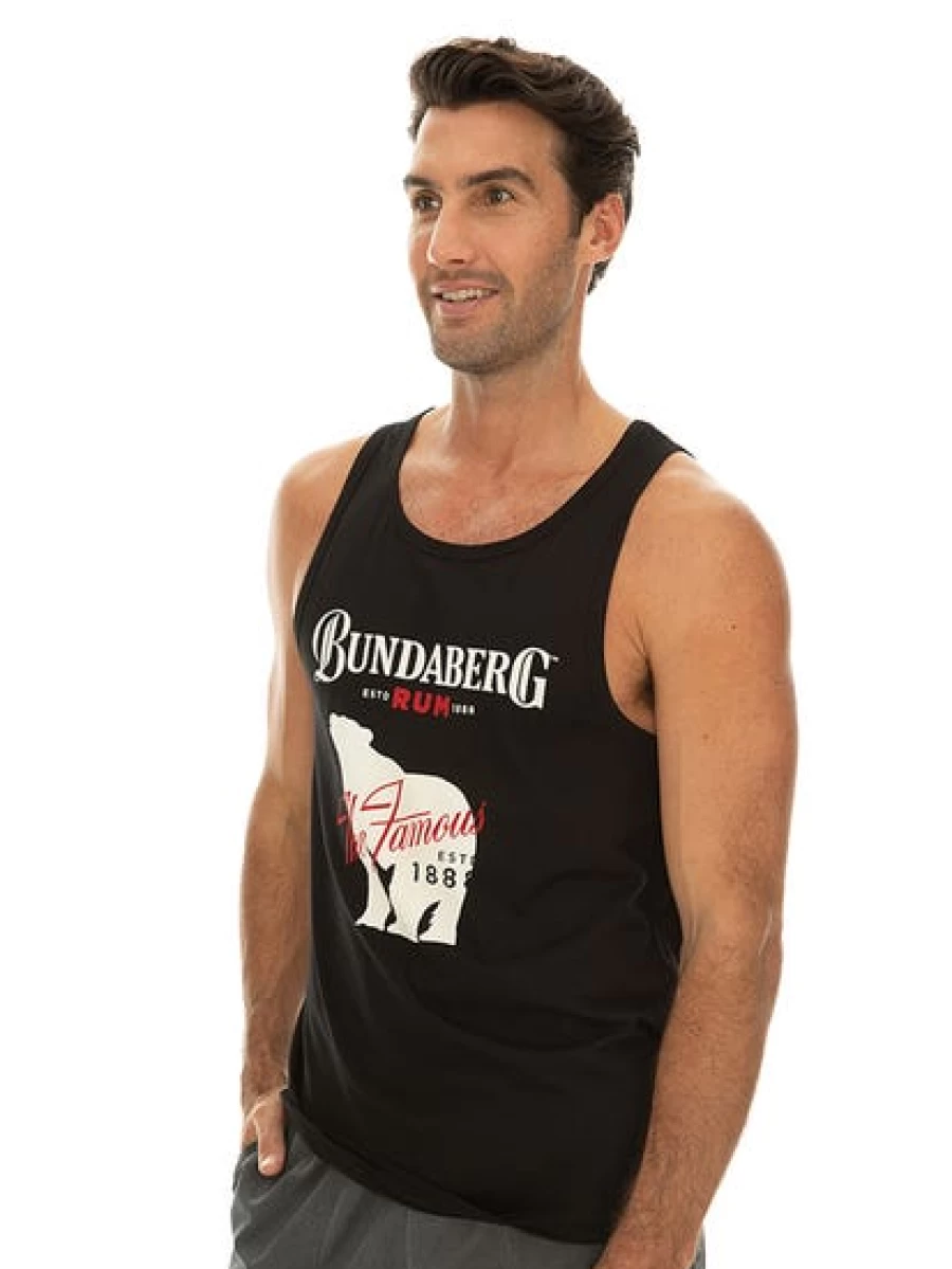 Licensed Men's Bundaberg Singlet - Black