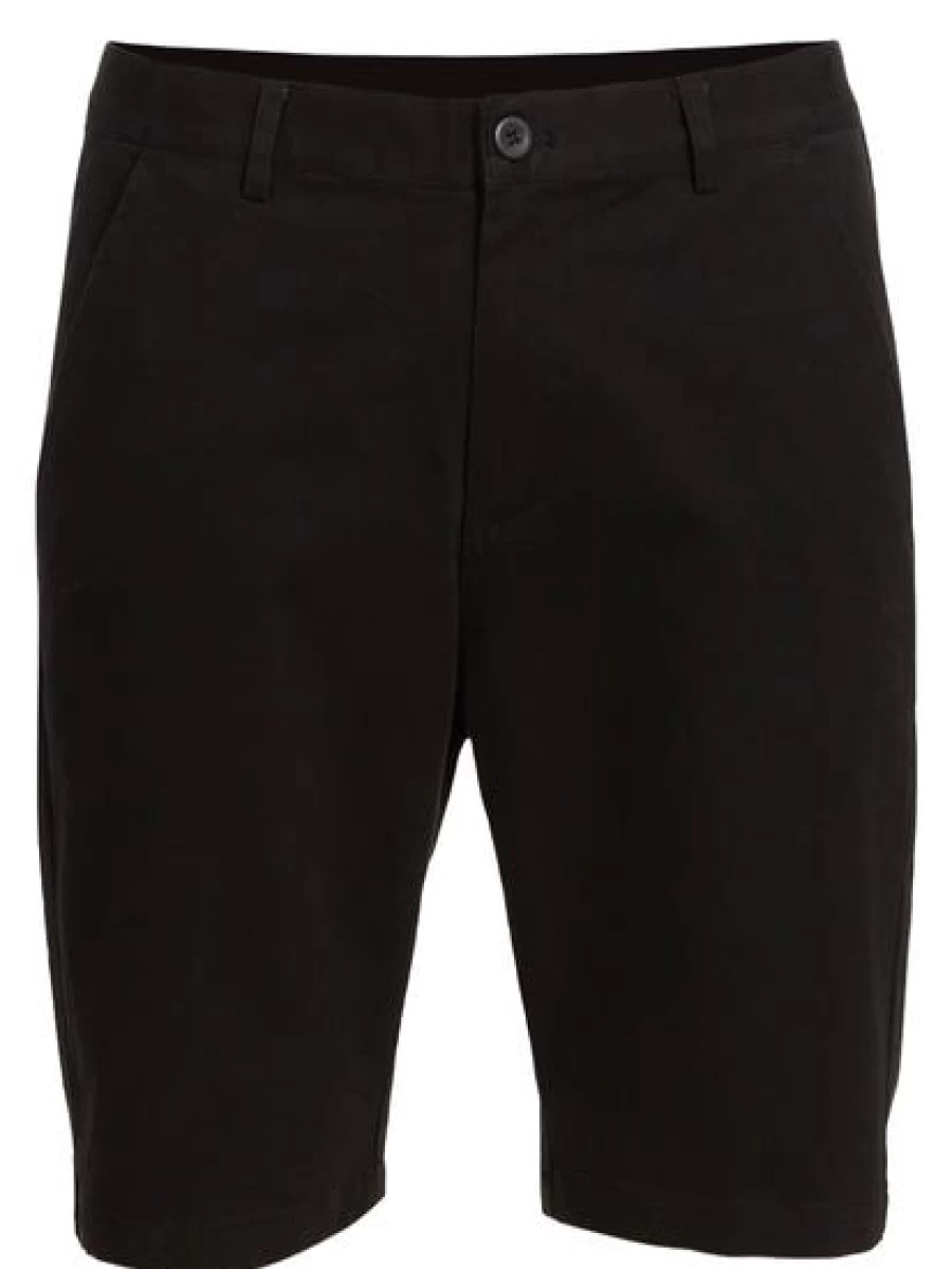 Iconic Soul Men's Black Chino Shorts - Classic Fit Casual Summer Shorts for Men