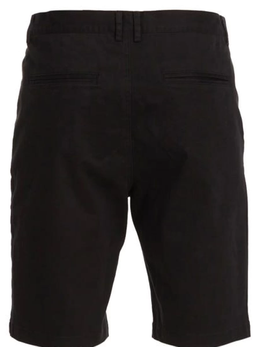 Iconic Soul Men's Black Chino Shorts - Classic Fit Casual Summer Shorts for Men
