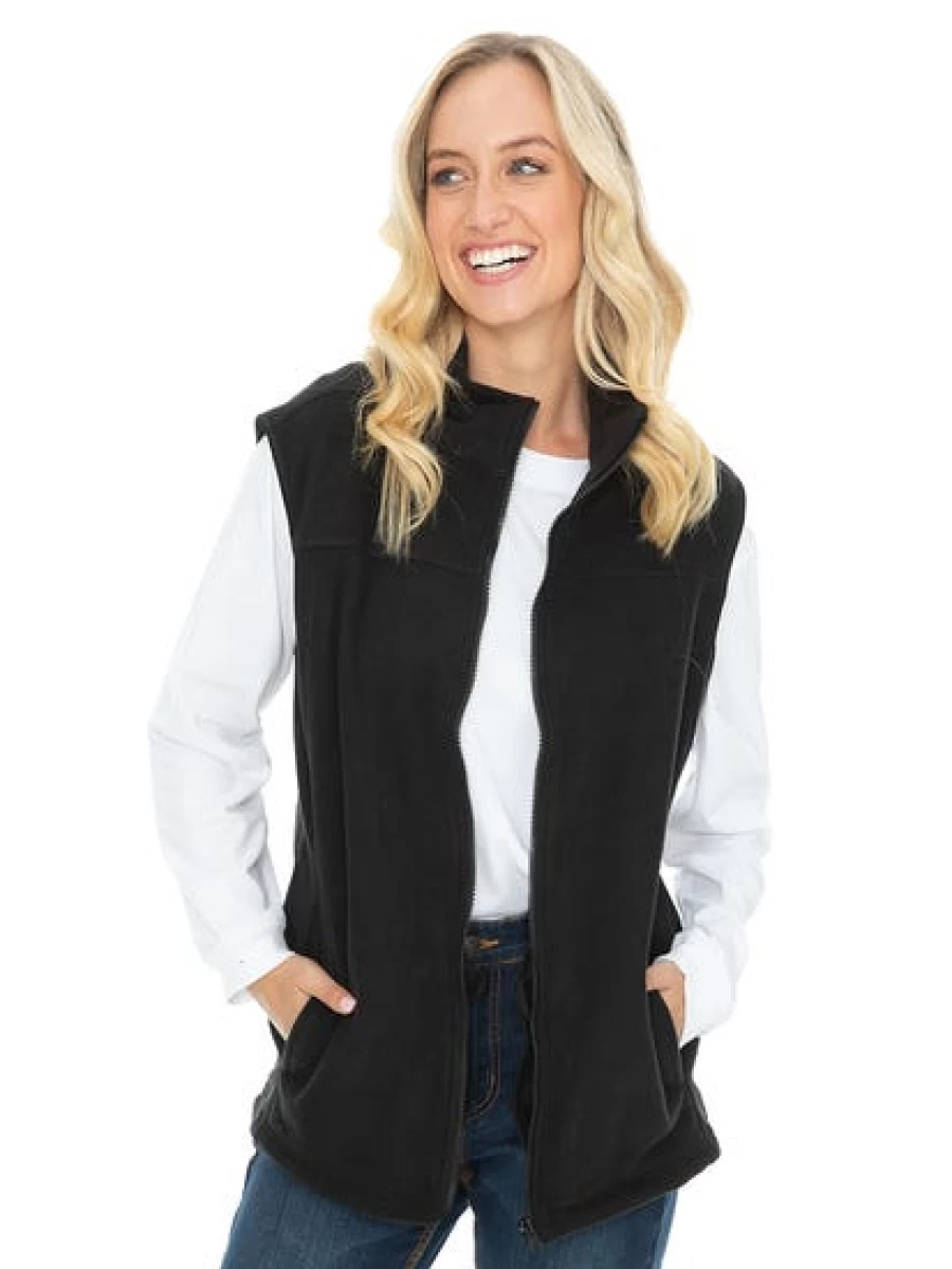 Lowes Men's Black Polar Fleece Vest - Warm Winter Insulated Outerwear