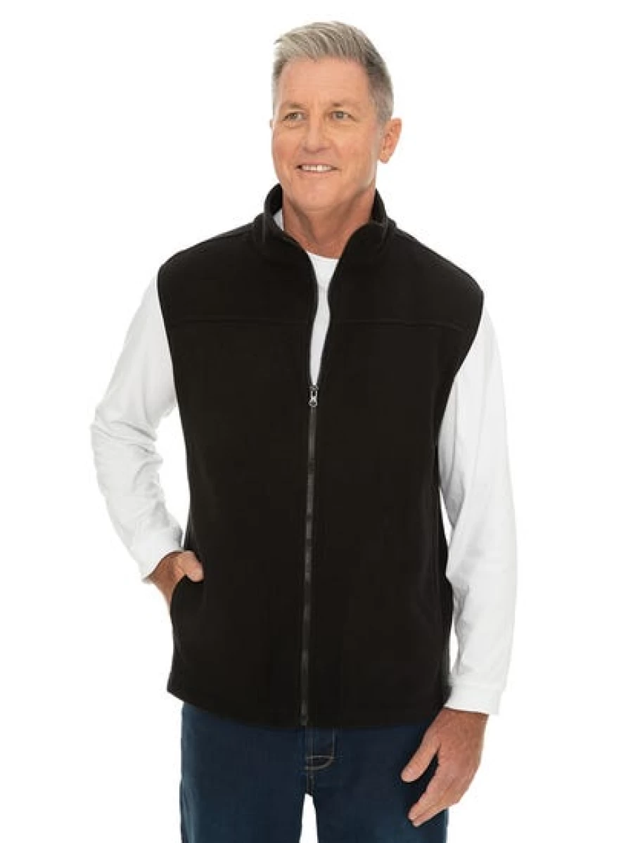 Lowes Men's Black Polar Fleece Vest - Warm Winter Insulated Outerwear