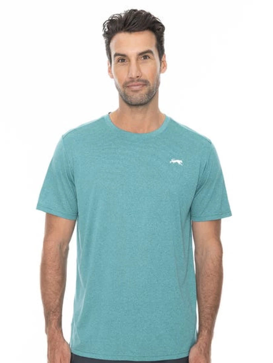 Cougars Men's Active Performance T-Shirt - Breathable Aqua Blue Workout Tee