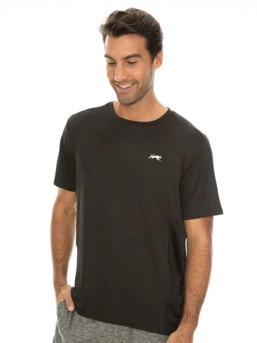 "Cougars Men's Black Performance Training T-Shirt - Athletic Workout Tee"