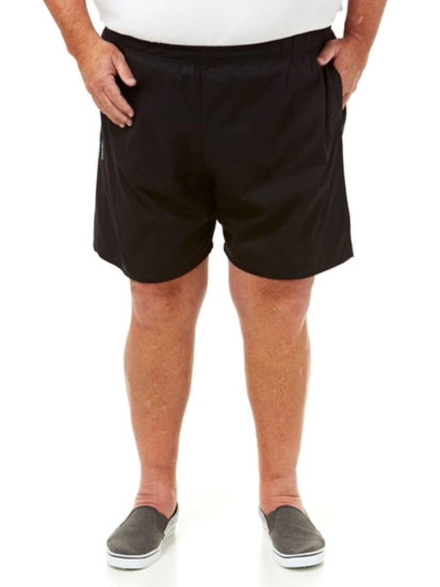 Lowes Men's Ruggers Long Leg Black Shorts - Durable Comfort for Active Wear