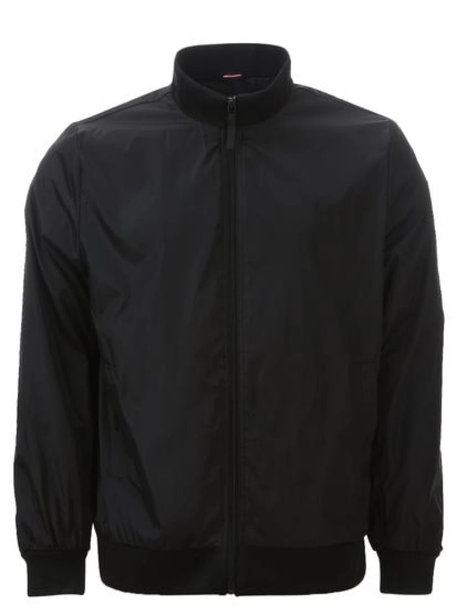 Iconic Soul Men's Black Bomber Jacket - Classic Stylish Outerwear for Men