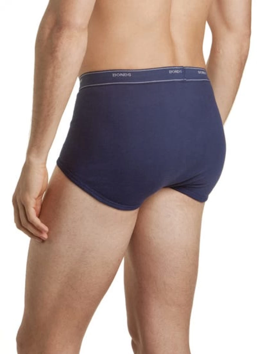 Lowes Men's Navy Blue Sport Briefs - Comfortable Cotton Underwear for Active Wear