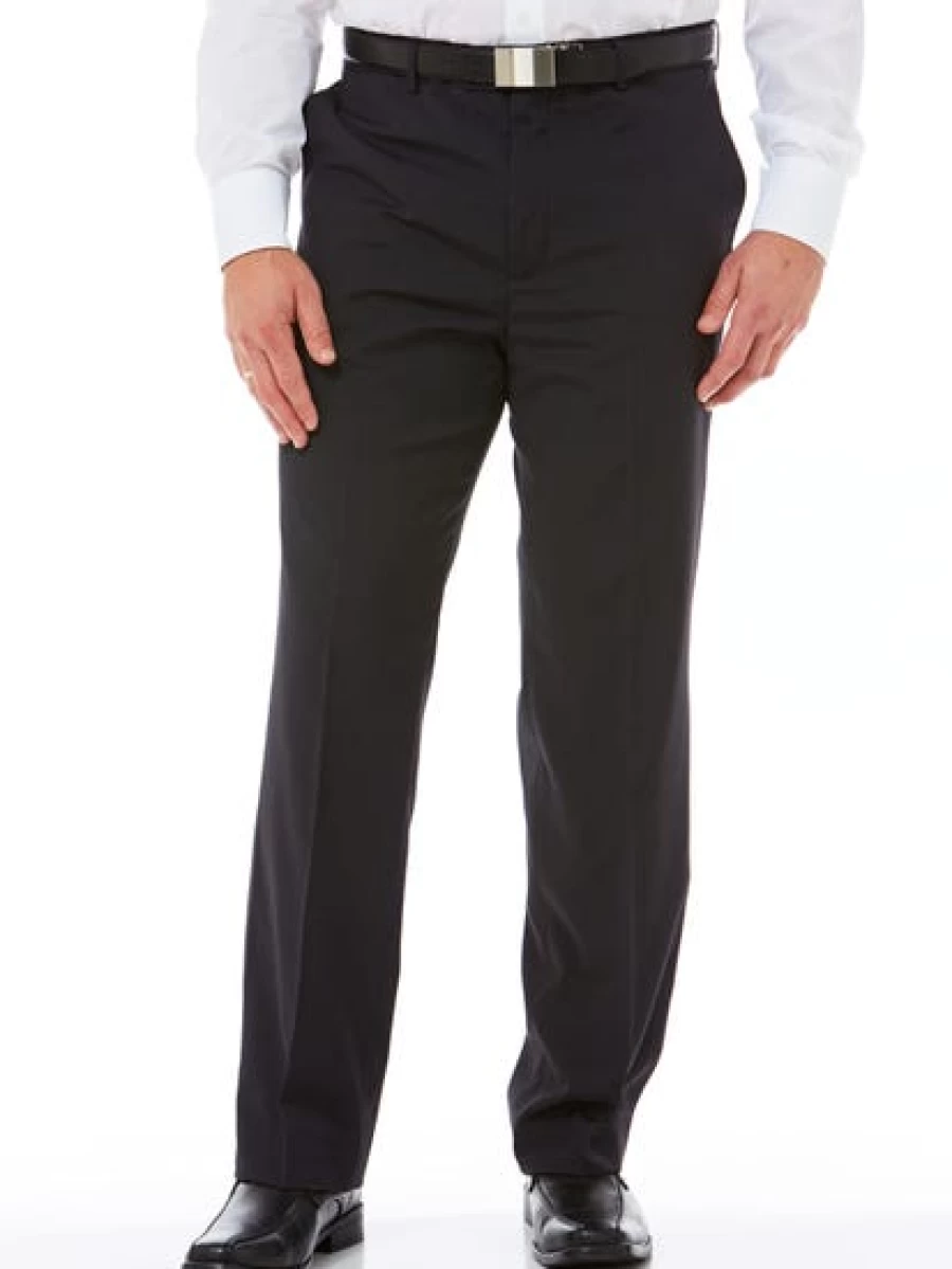 Robert Huntley Men's Marle Black Regular Fit Trousers