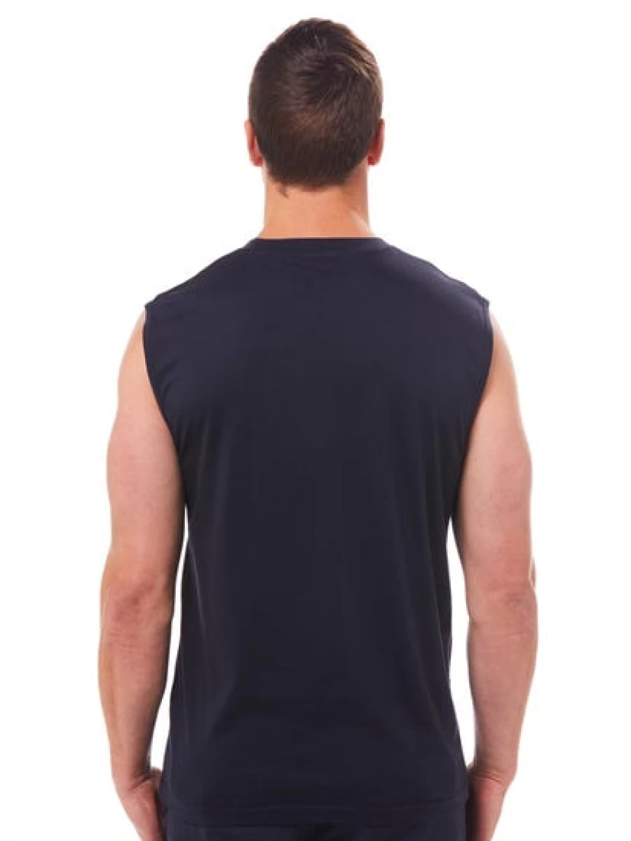 Lowes Men's Navy Blue Cotton Jersey Muscle Fit T-Shirt