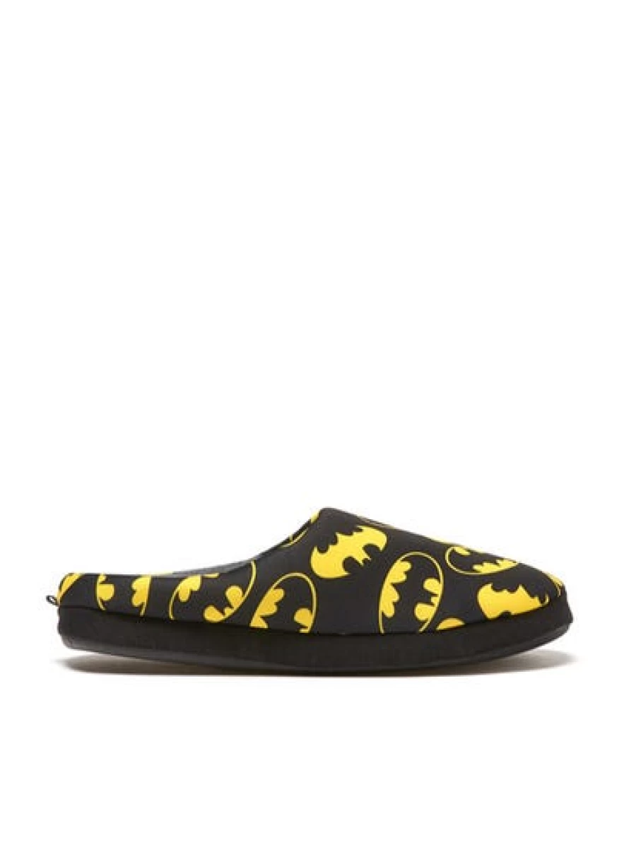 Lowes Men's Black Batman Themed Comfort Slippers