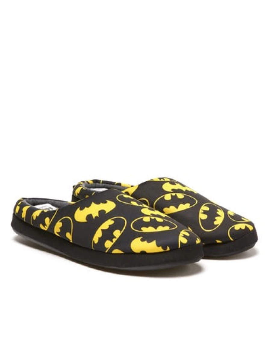 Lowes Men's Black Batman Themed Comfort Slippers