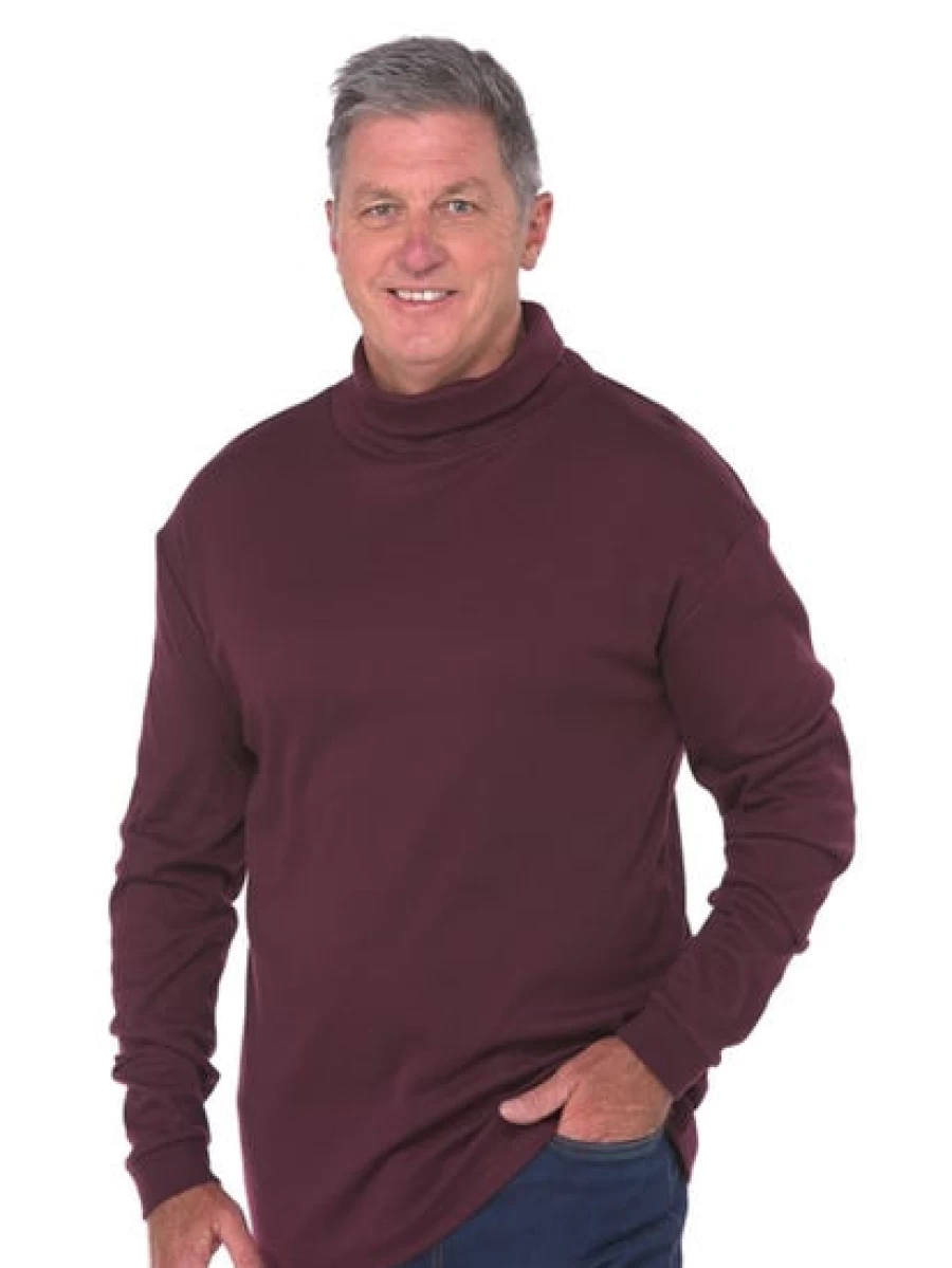Lowes Men's Burgundy Basic Skivvy Shirt - Comfortable Casual Wear
