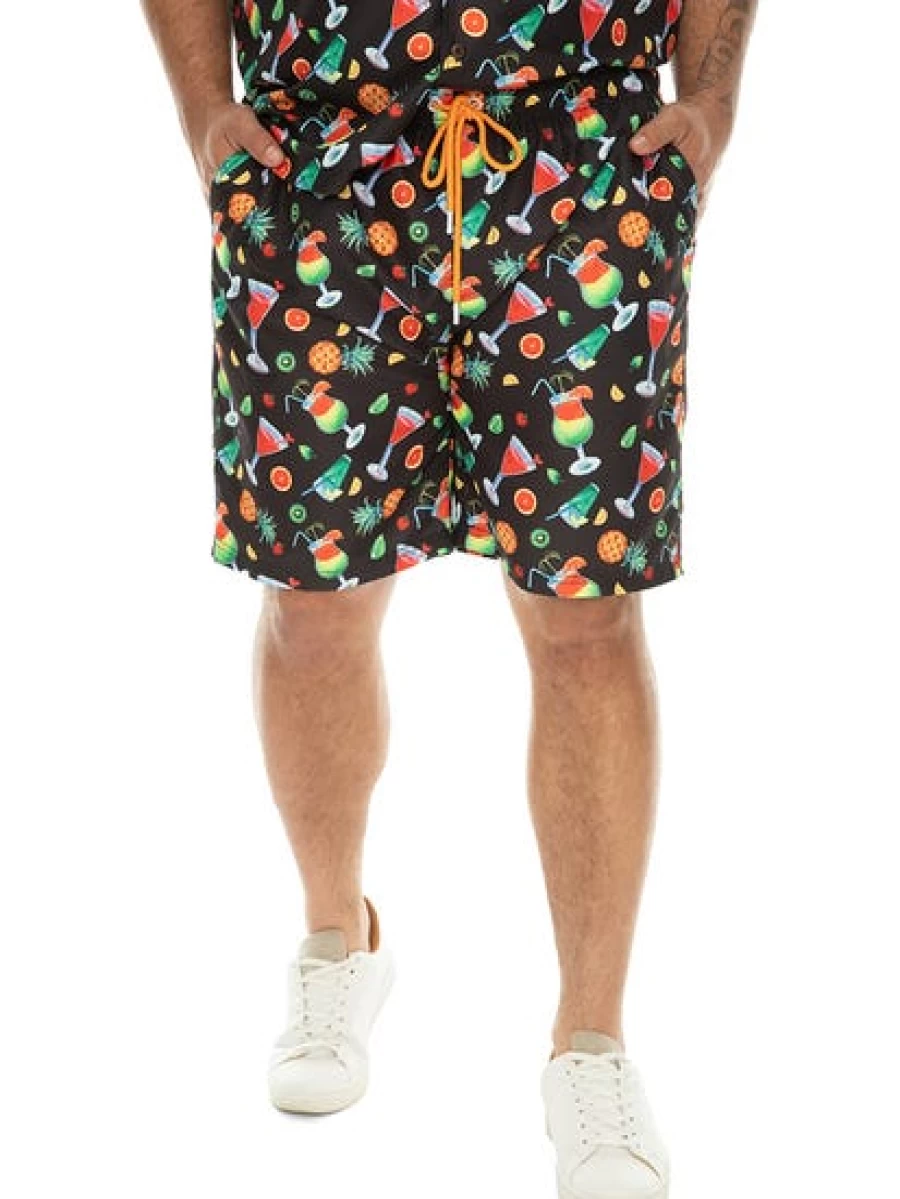 DBK Men's Big & Tall Party Shorts for Cocktail Hour & Casual Wear