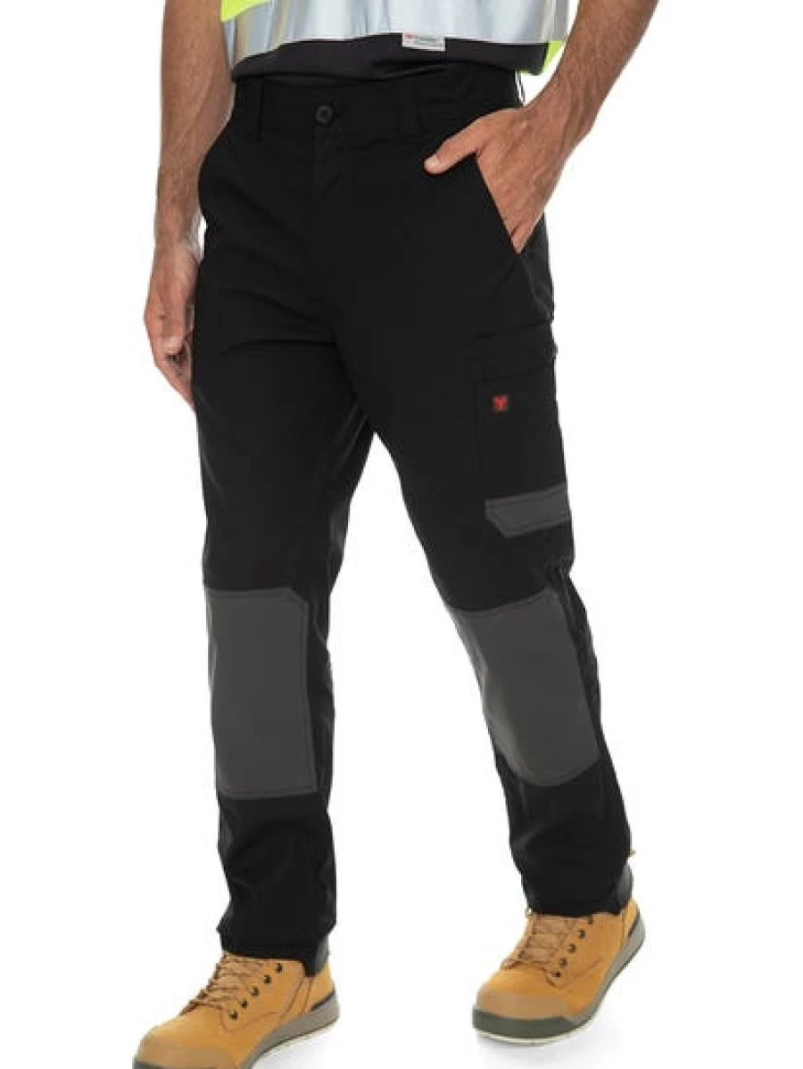 Men's Traders Ripstop Work Pants - Durable Black Tactical Trousers for Professionals