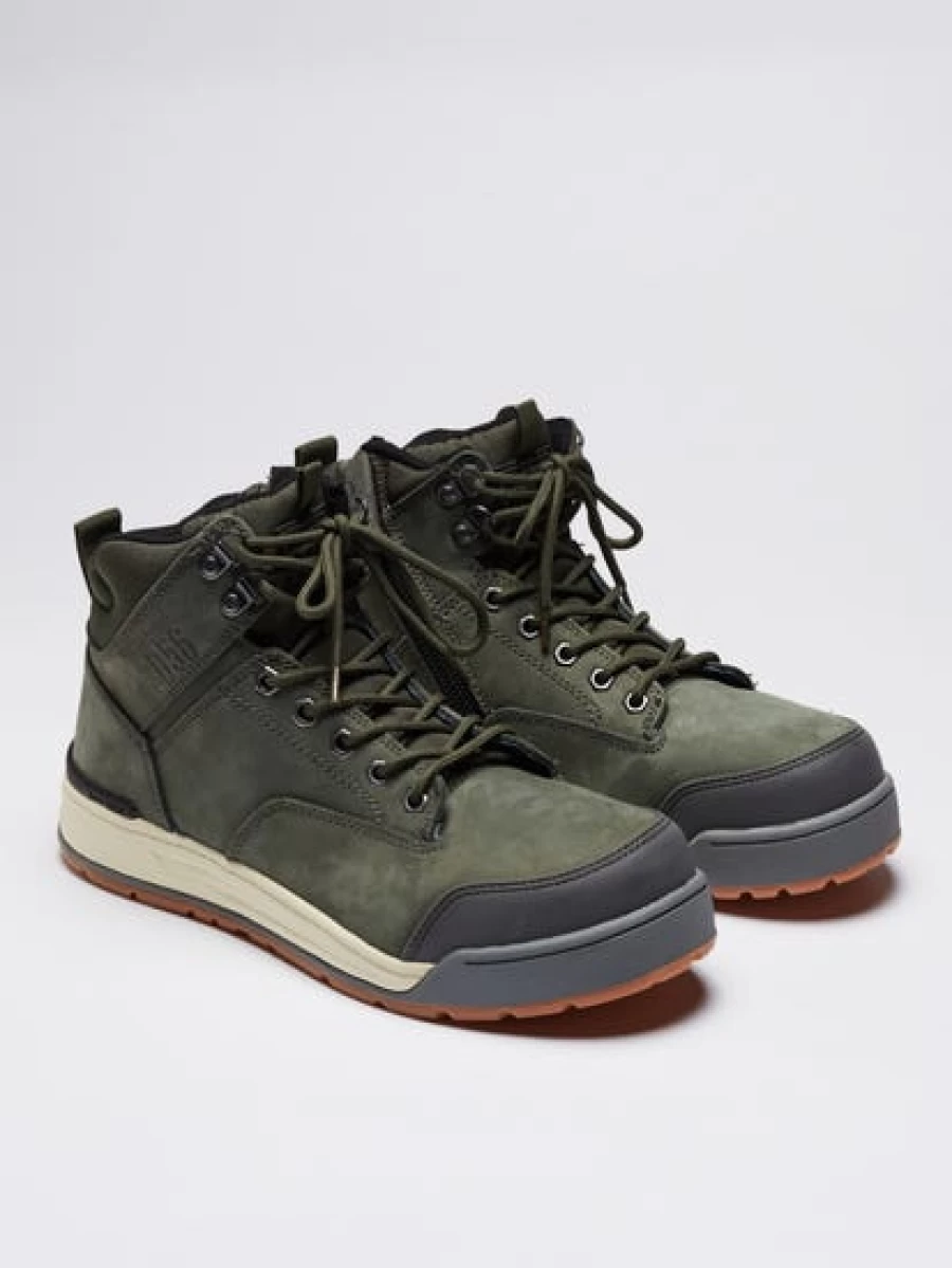 Hard Yakka Men's Lace-Up Safety Work Boots - Durable Steel Toe Construction for Industrial Use