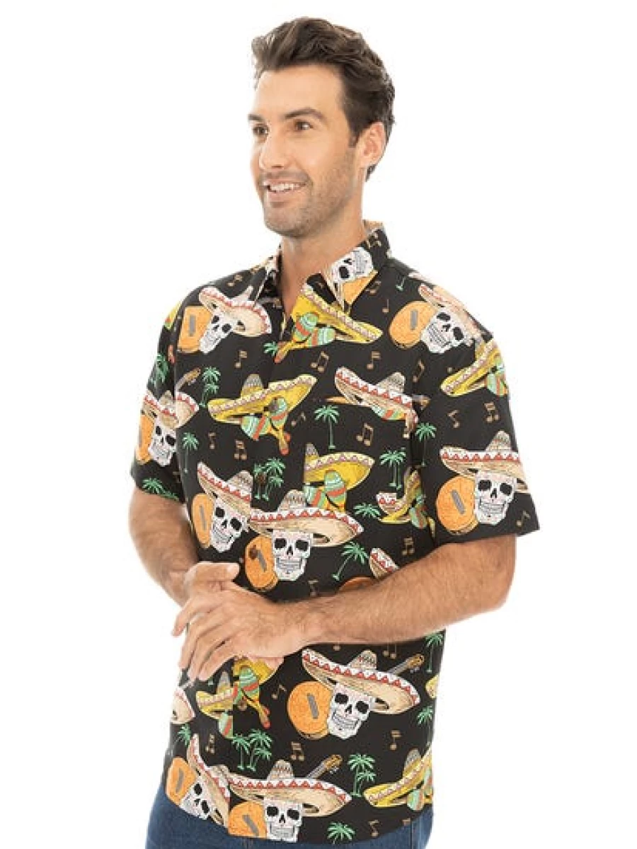 Lowes Halloween Printed Shirts - Black Maracca Design for Festive Fun