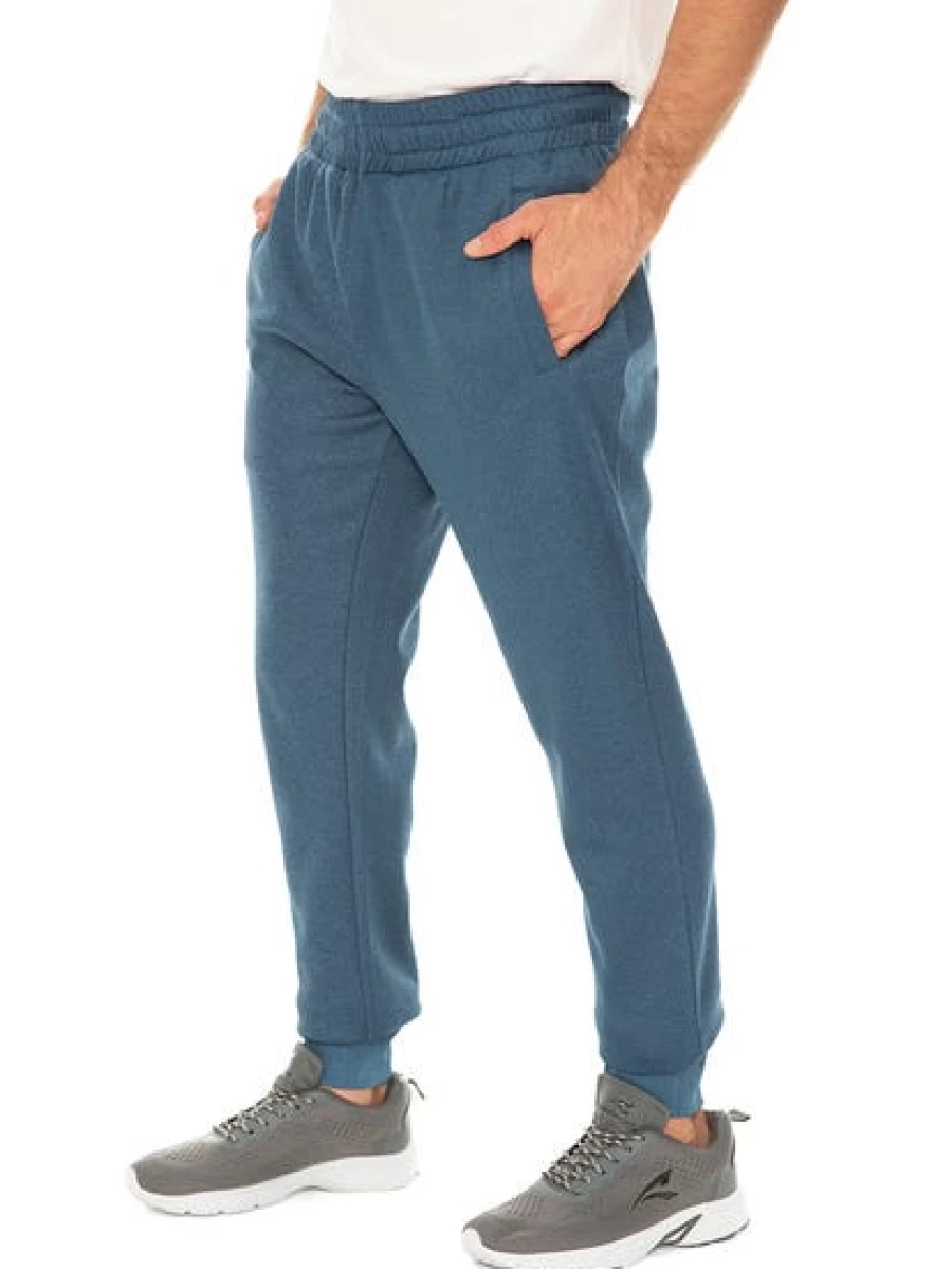 Lowes Men's Denim Marle Fleece Skinny Track Pants - Comfortable Slim Fit Joggers